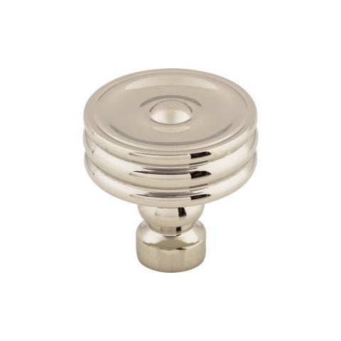 Brixton Ridged Knob 1 1/4 Inch - Polished Nickel - PN