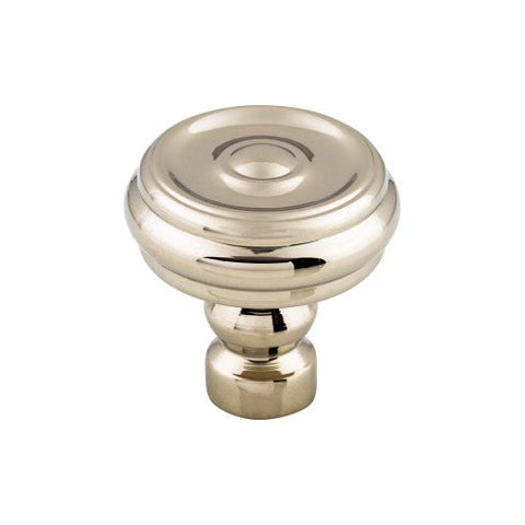 Brixton Button Knob 1 1/4 Inch - Polished Nickel - PN